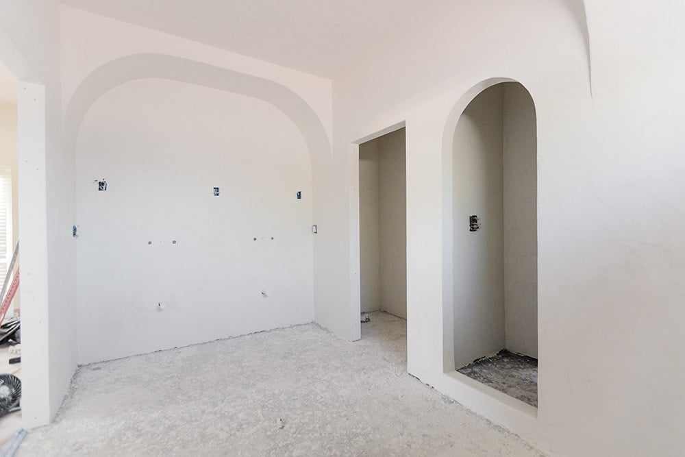 bathroom with microcement walls