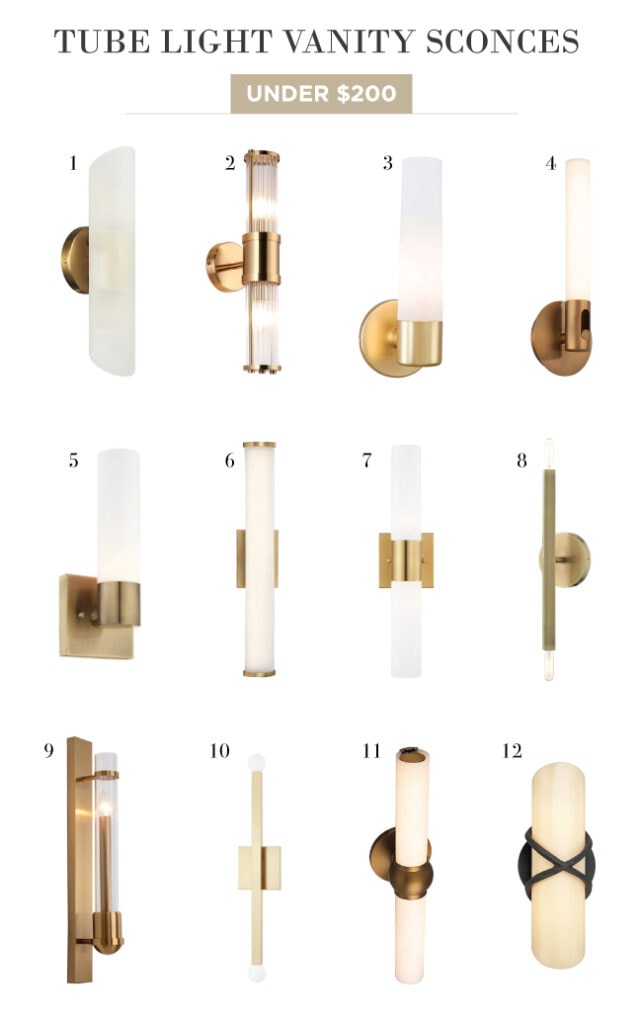 affordable tube light vanity sconce roundup