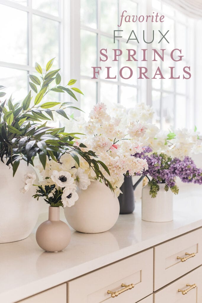 Favorite faux spring flowers and branches Jenna Sue Design