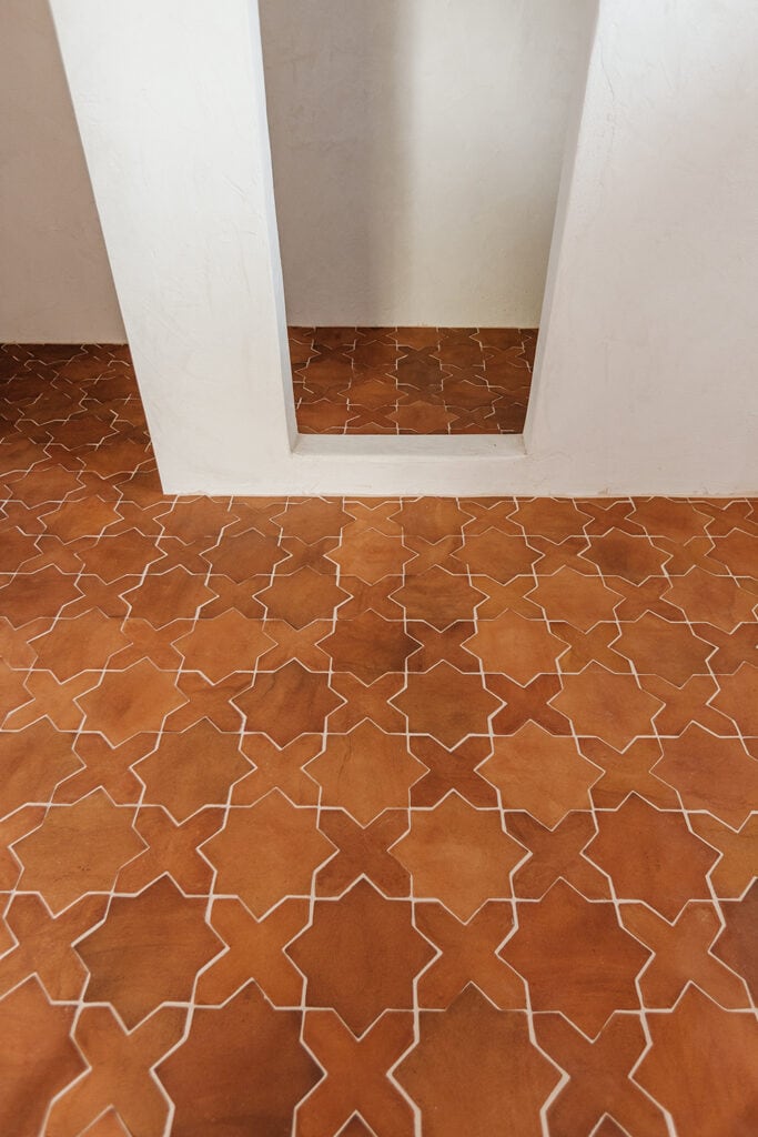 star and cross bathroom floor tile