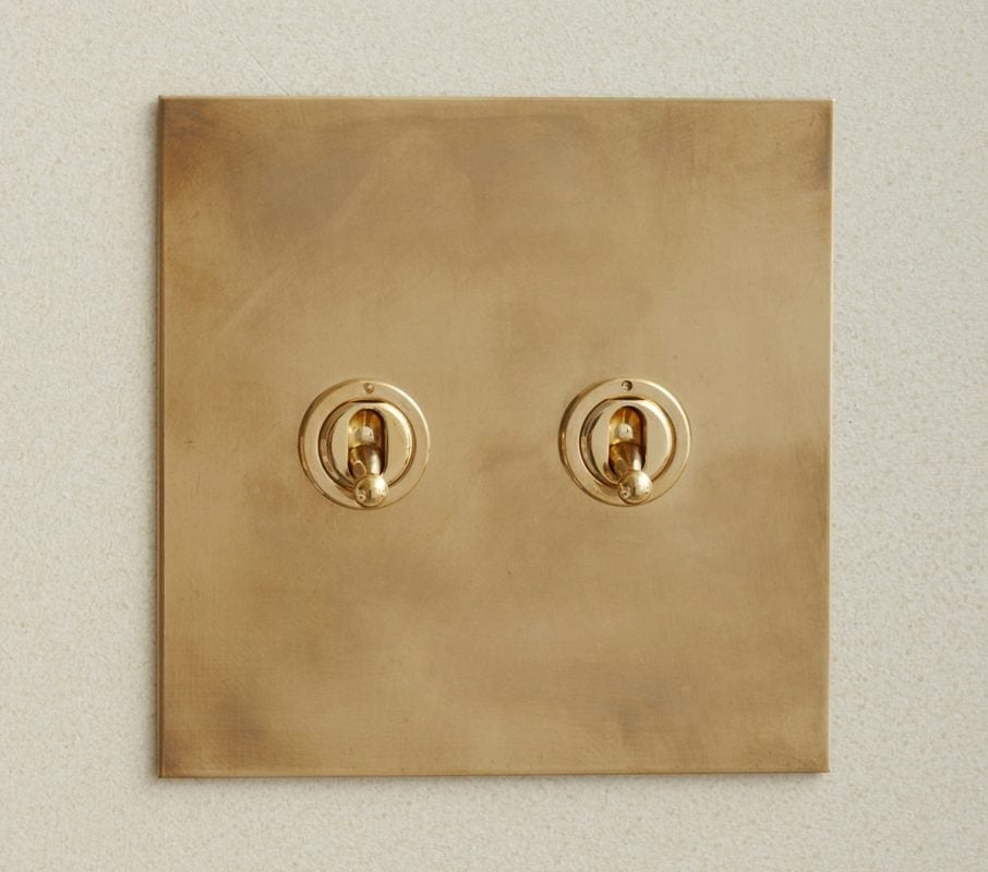 forbes and lomax aged brass toggle switch plate