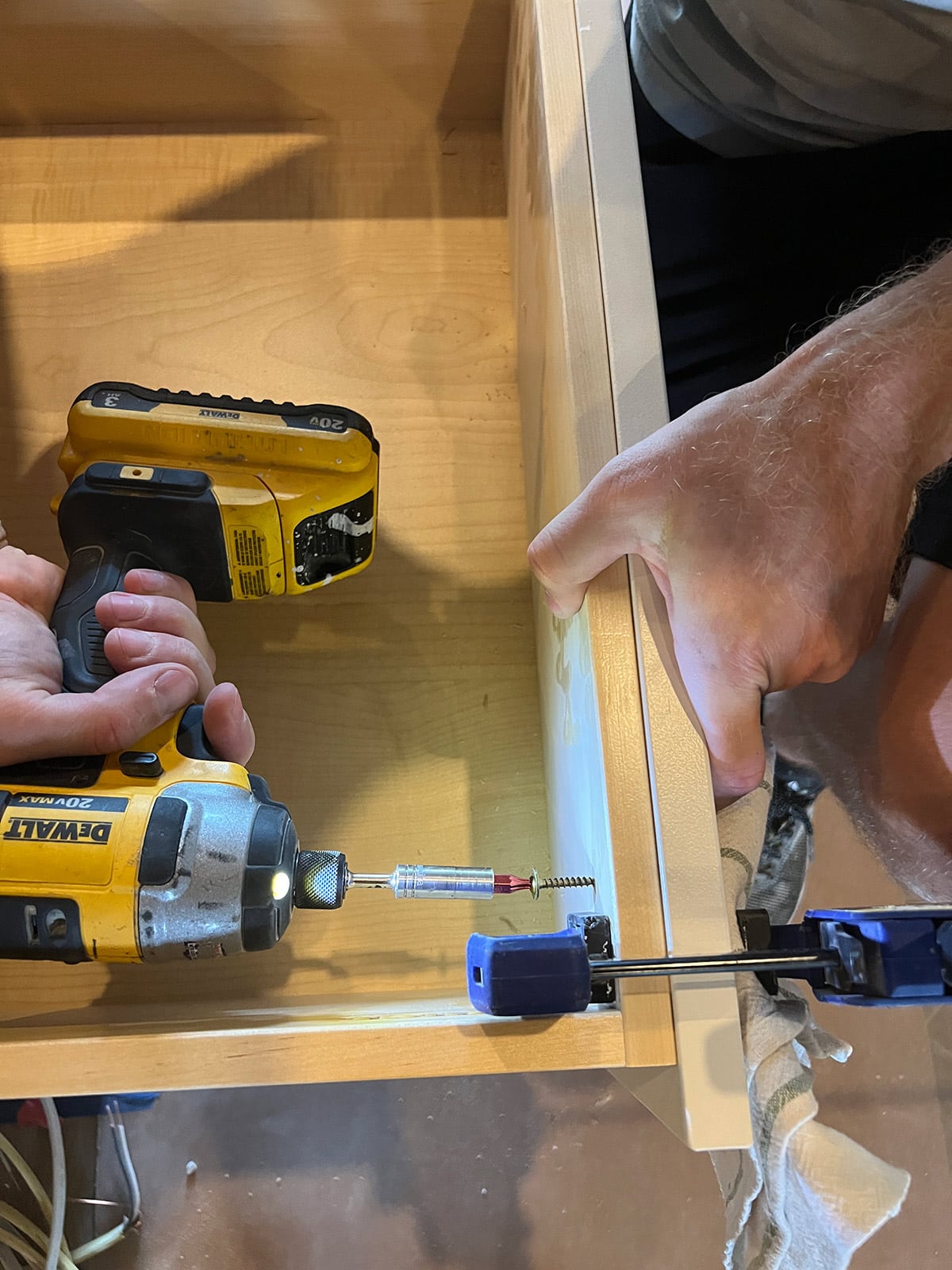 installing cabinet drawer fronts