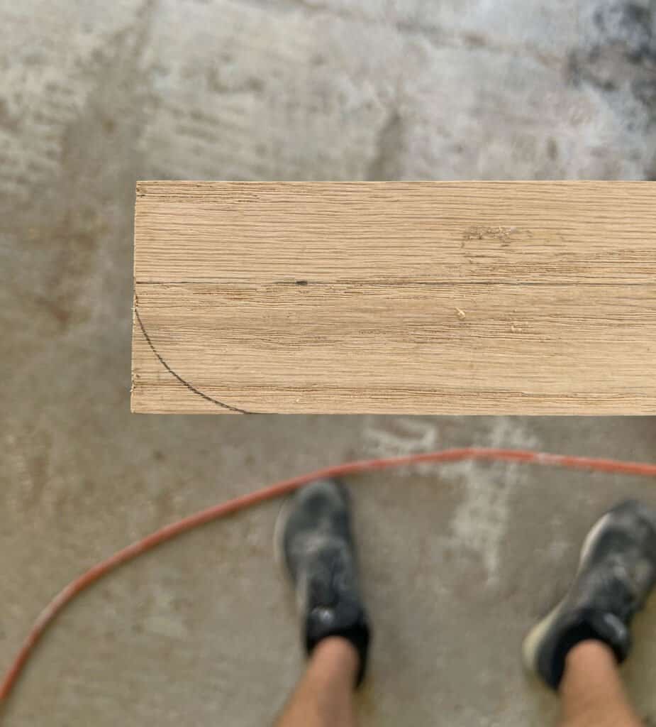 radius edge oak board