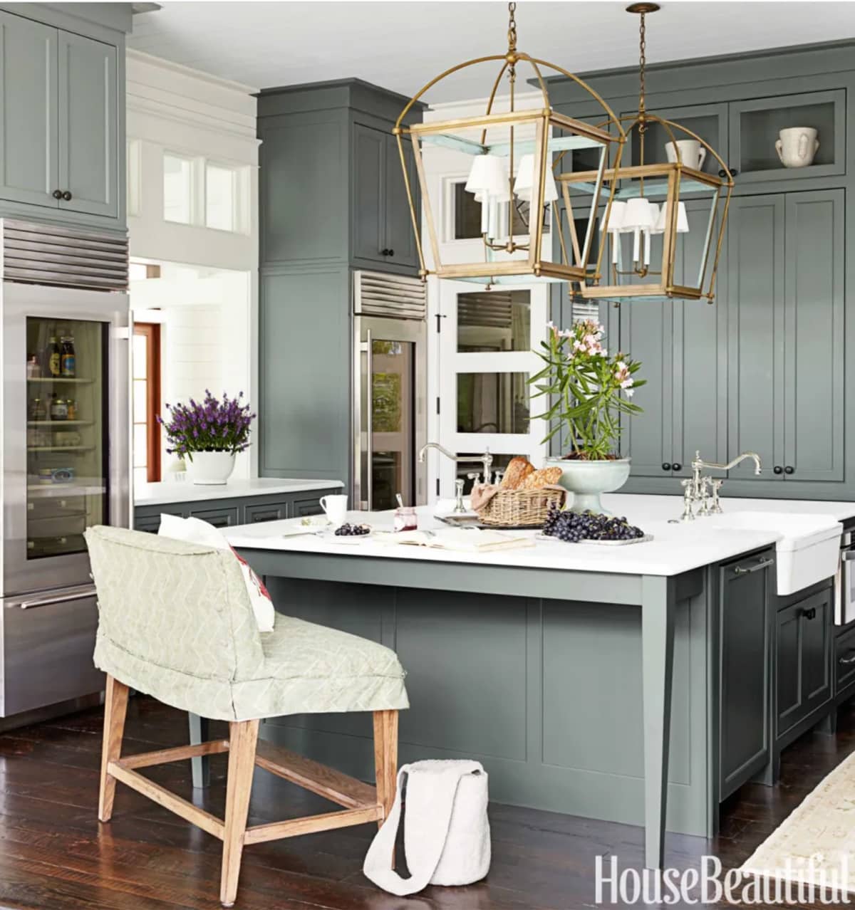 sherwin williams retreat kitchen cabinets