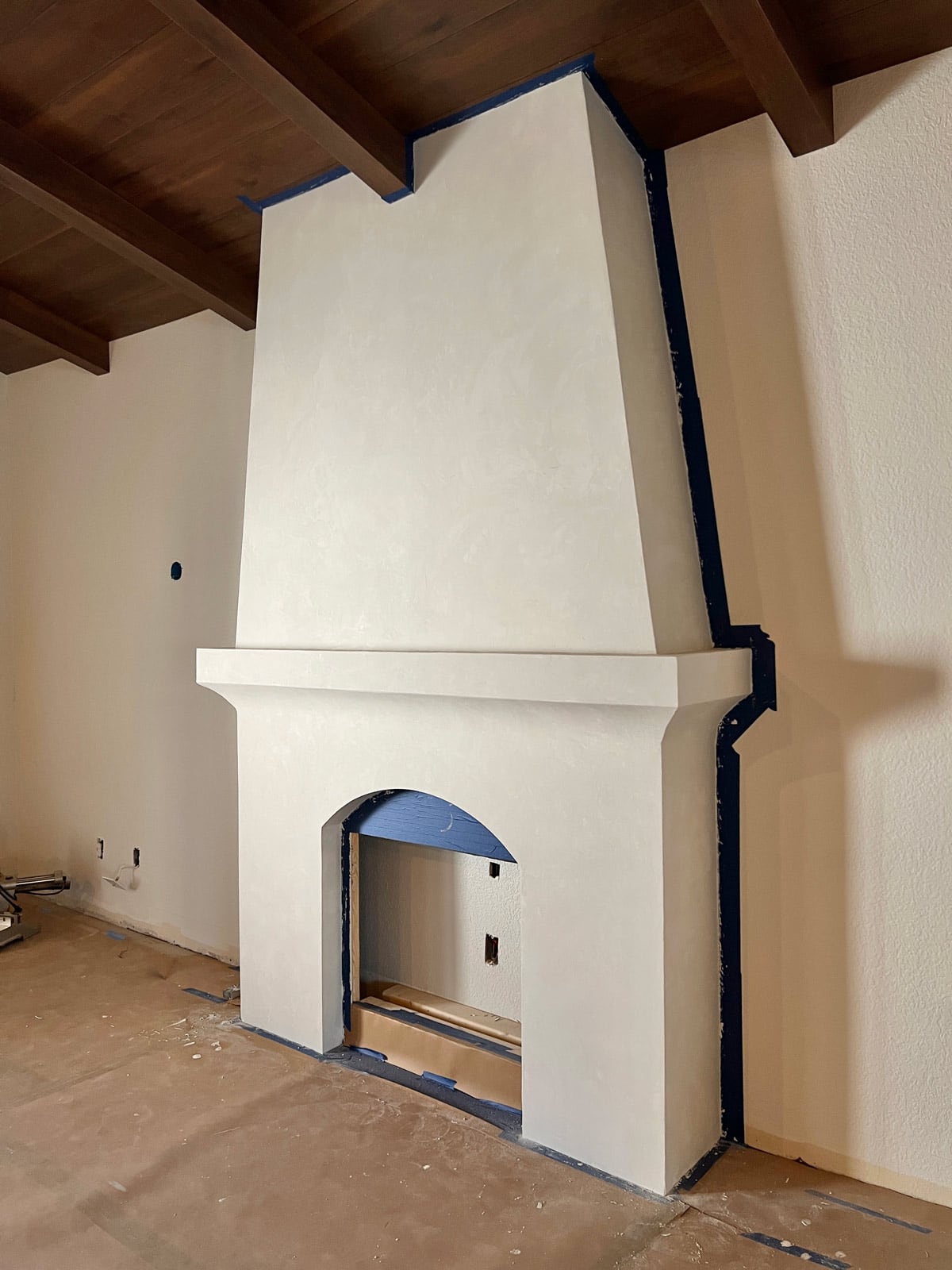 venetian plaster fireplace