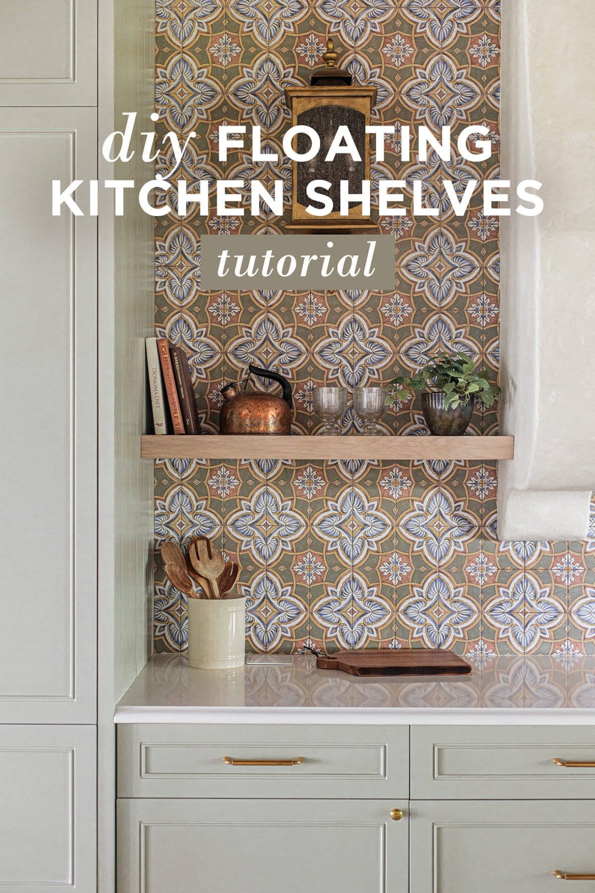 diy floating kitchen shelves tutorial