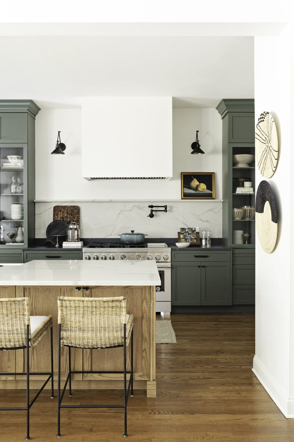 sherwin williams pewter green kitchen cabinets