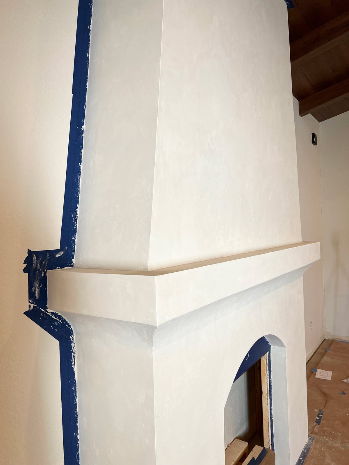 venetian plaster fireplace