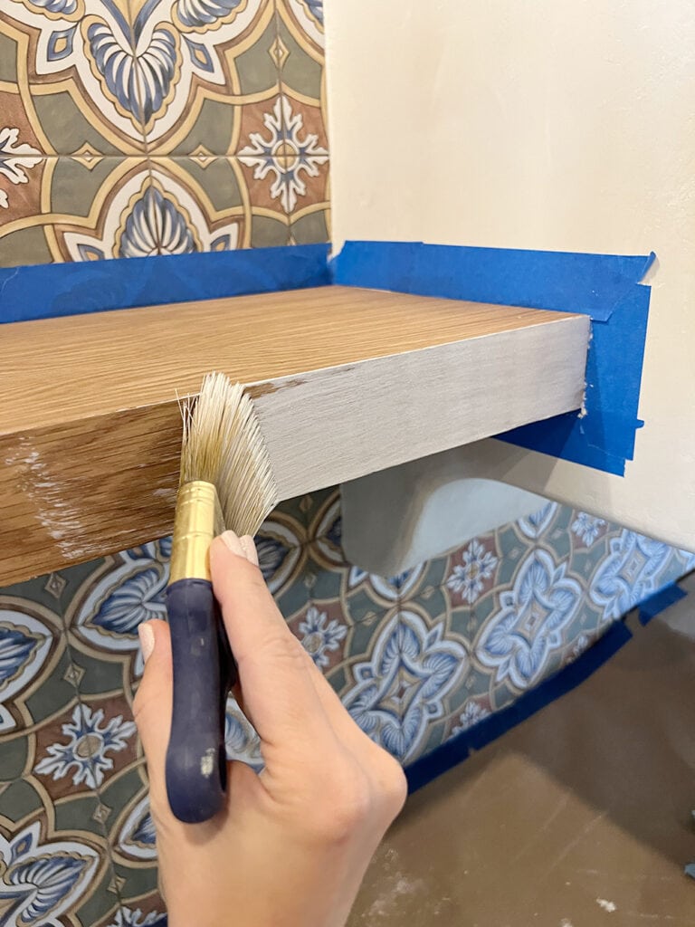 How to DIY Floating Kitchen Shelves Jenna Sue Design