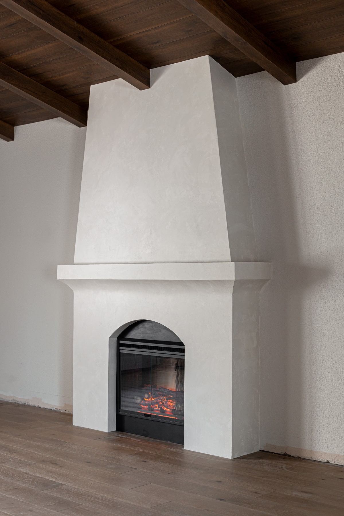 venetian plaster fireplace diy
