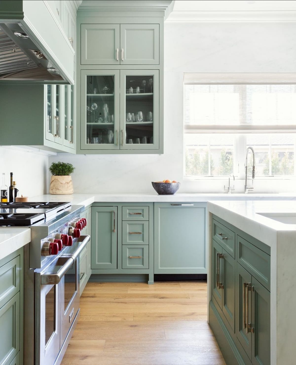18+ Sage Green Kitchen Cabinets with Paint Colors   Jenna Sue ...