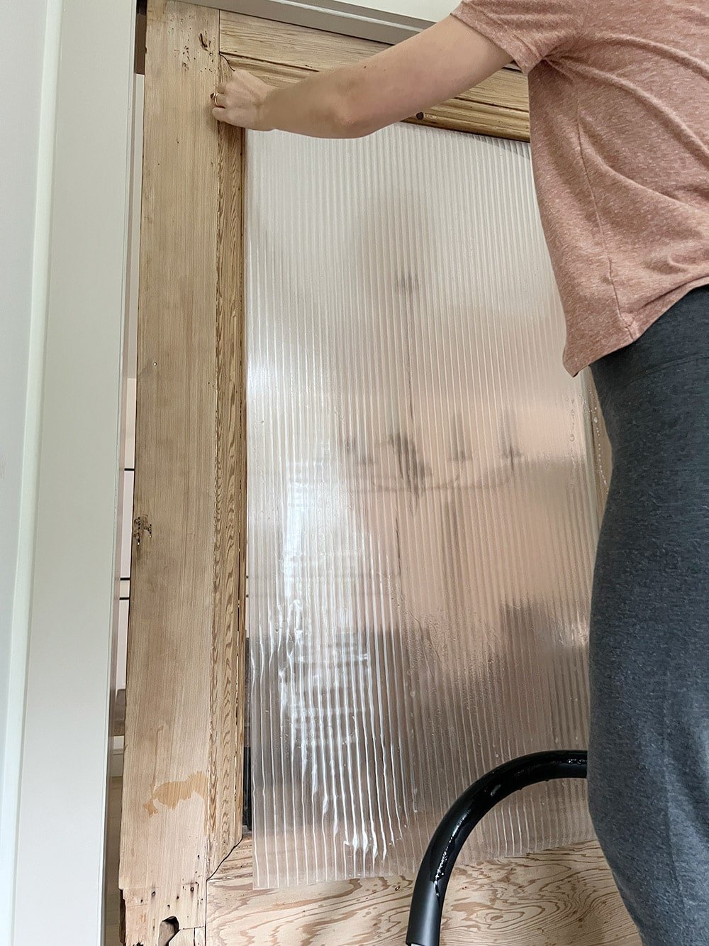 diy reeded glass window film