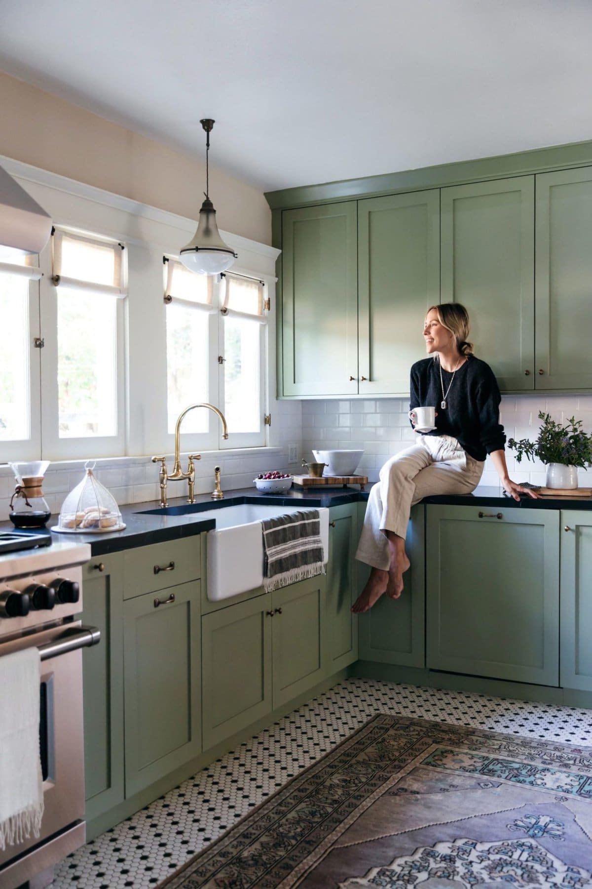 farrow and ball lichen kitchen cabinets