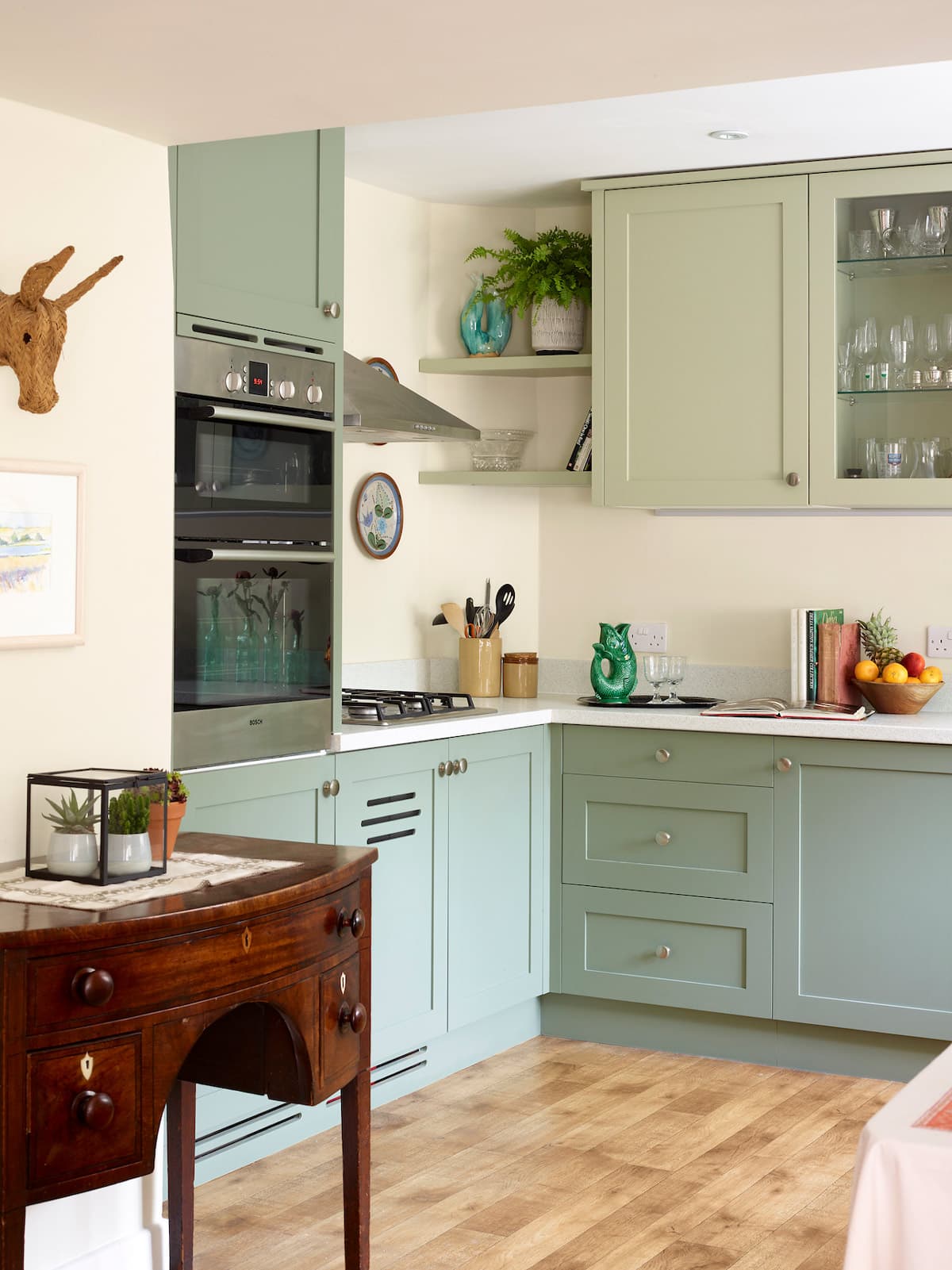 farrow and ball card room green kitchen cabinets