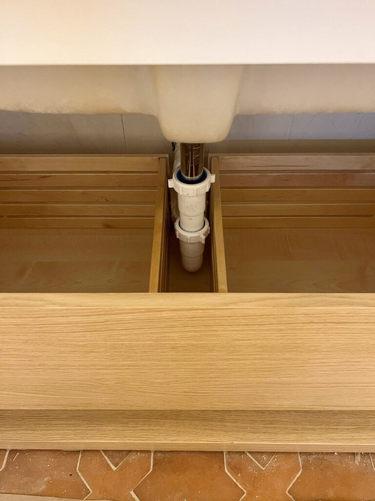 modified ikea godmorgon vanity drawers