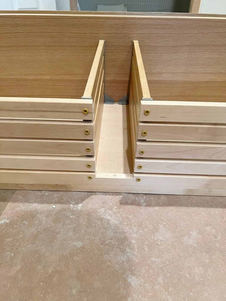 modified ikea godmorgon vanity drawers