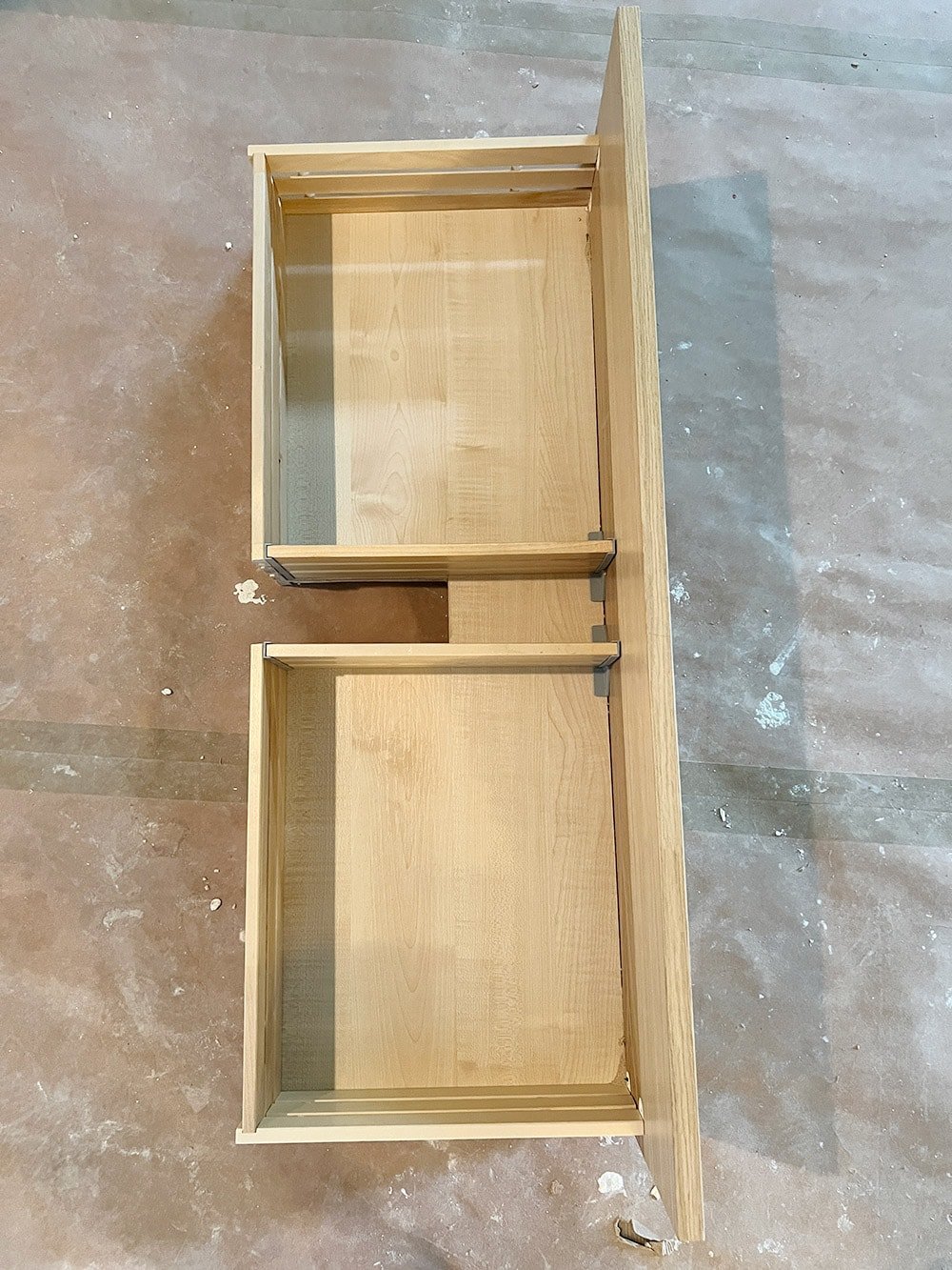 modified ikea godmorgon vanity drawer