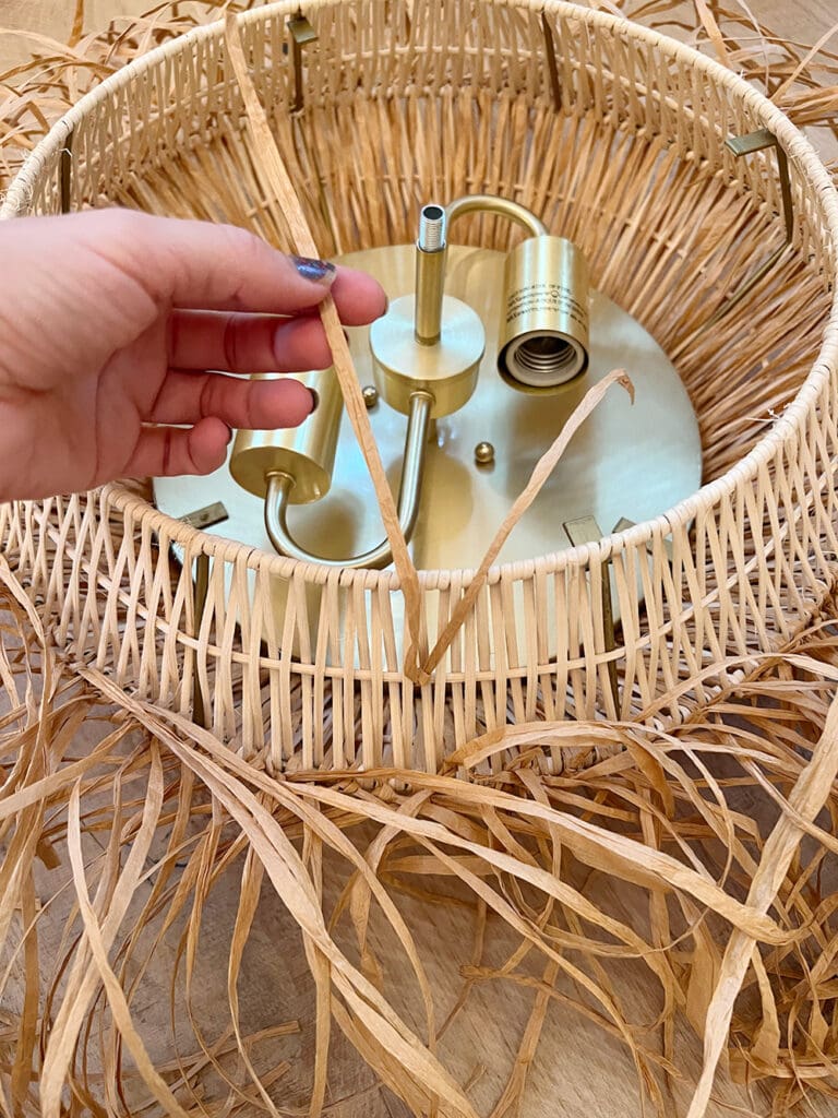 DIY Boho Flush Mount Ceiling Light Jenna Sue Design