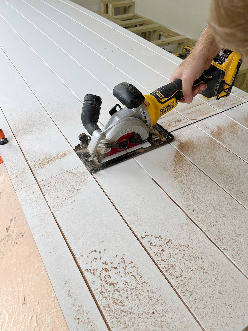 cutting an mdf shiplap panel