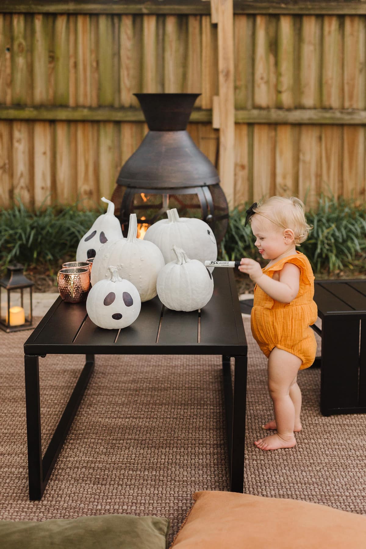 halloween baby painting ghost pumpkins