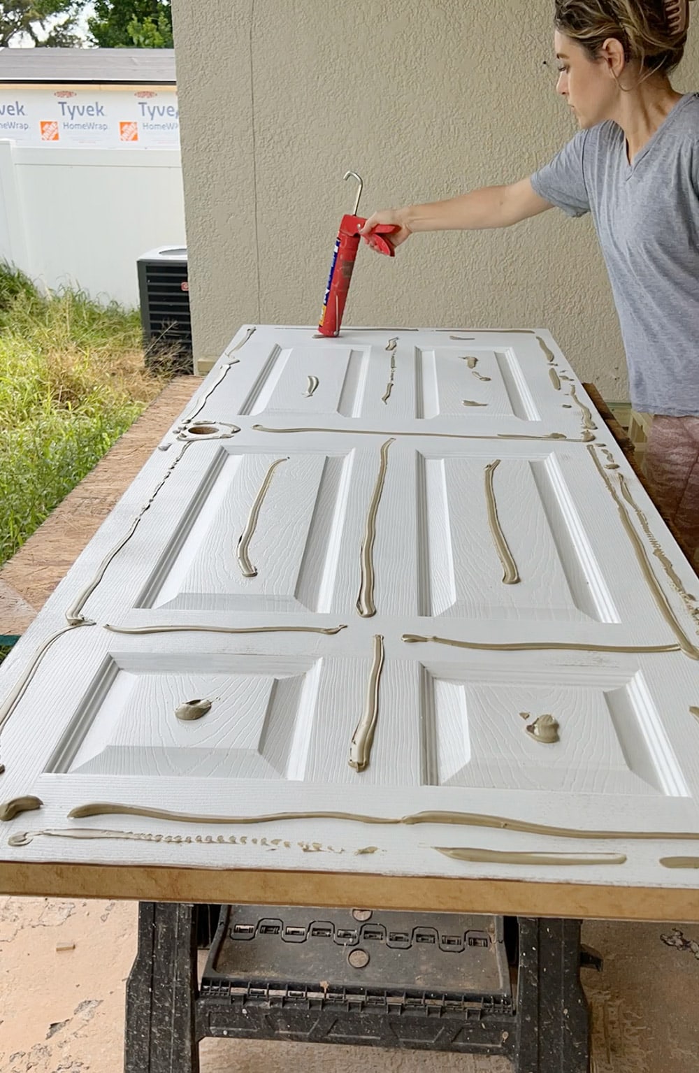 liquid nails on a door