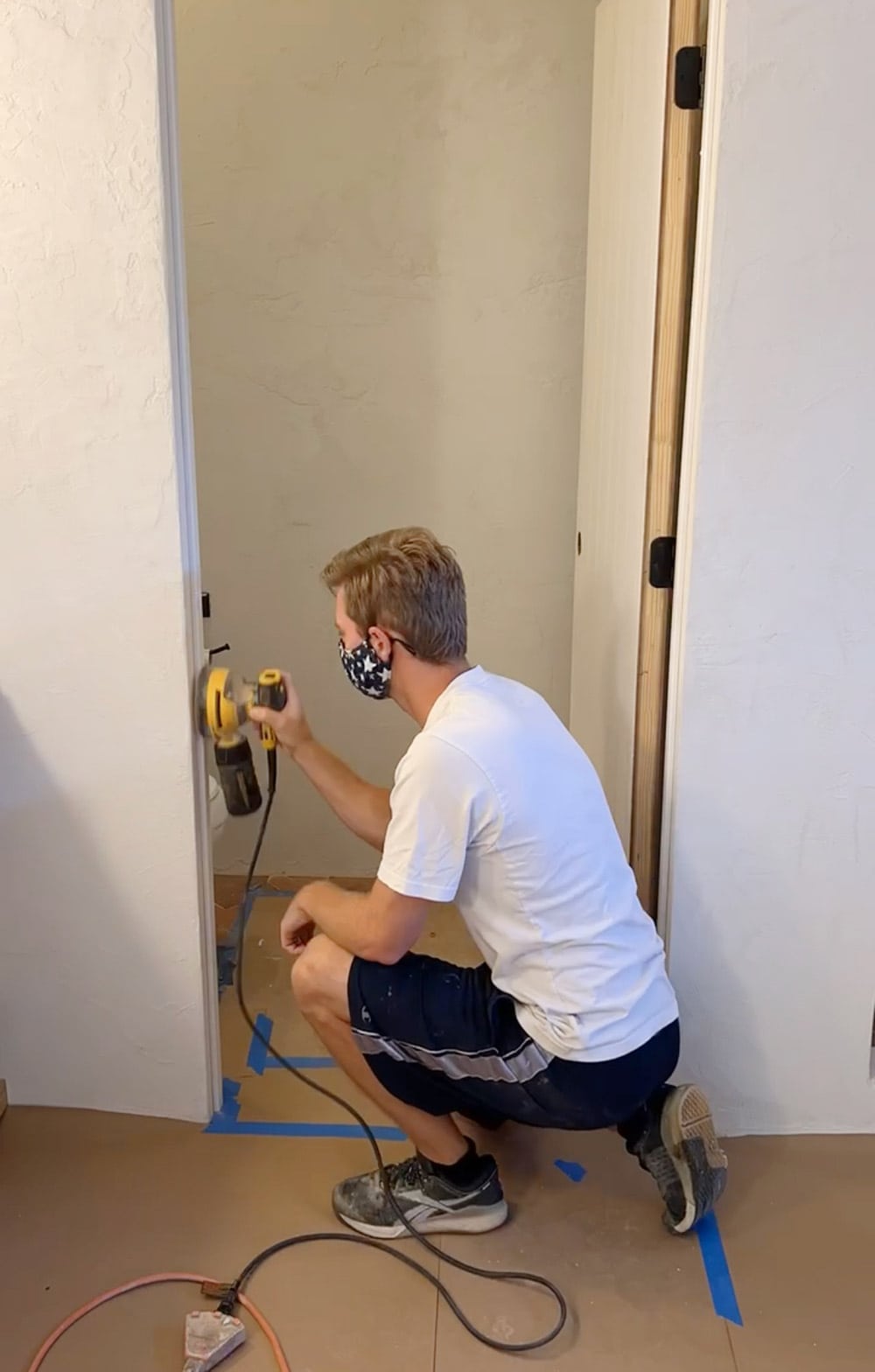 sanding holes on door casing