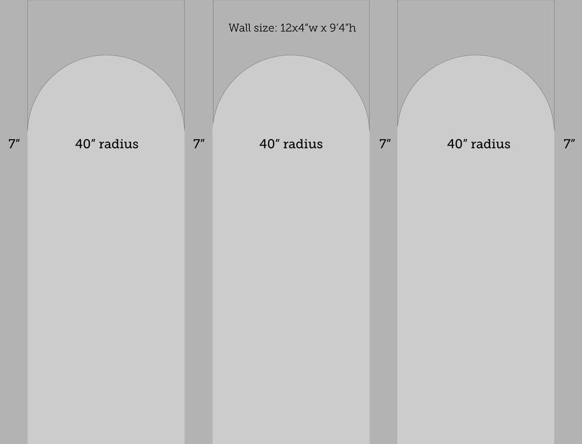 diy wall arch layout