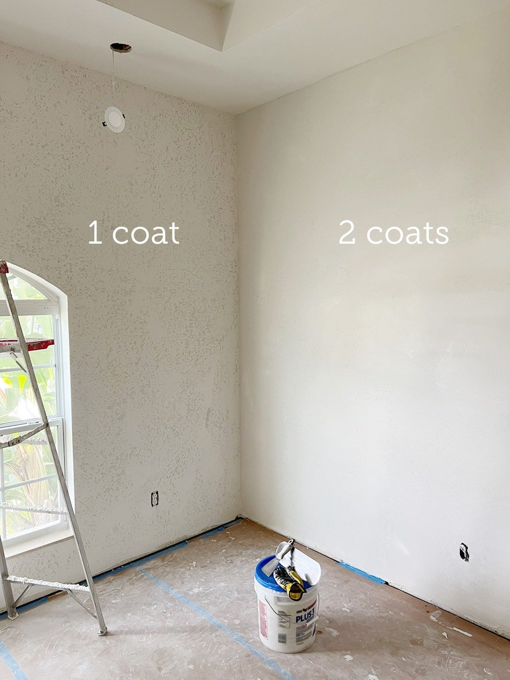 skim coating walls before and after 