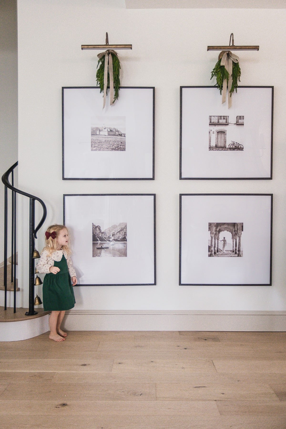 christmas dining room gallery wall