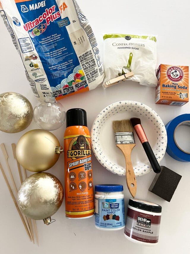 DIY Matte Powdered Christmas Ornaments - Jenna Sue Design