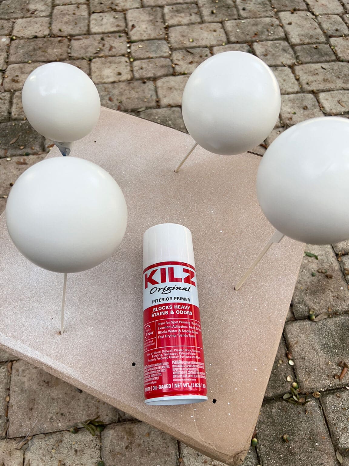 DIY Matte Powdered Christmas Ornaments - Jenna Sue Design