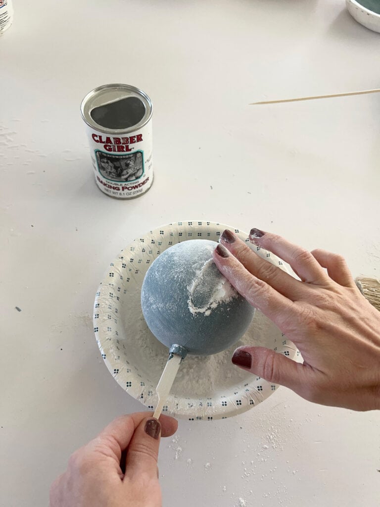 DIY Matte Powdered Christmas Ornaments - Jenna Sue Design