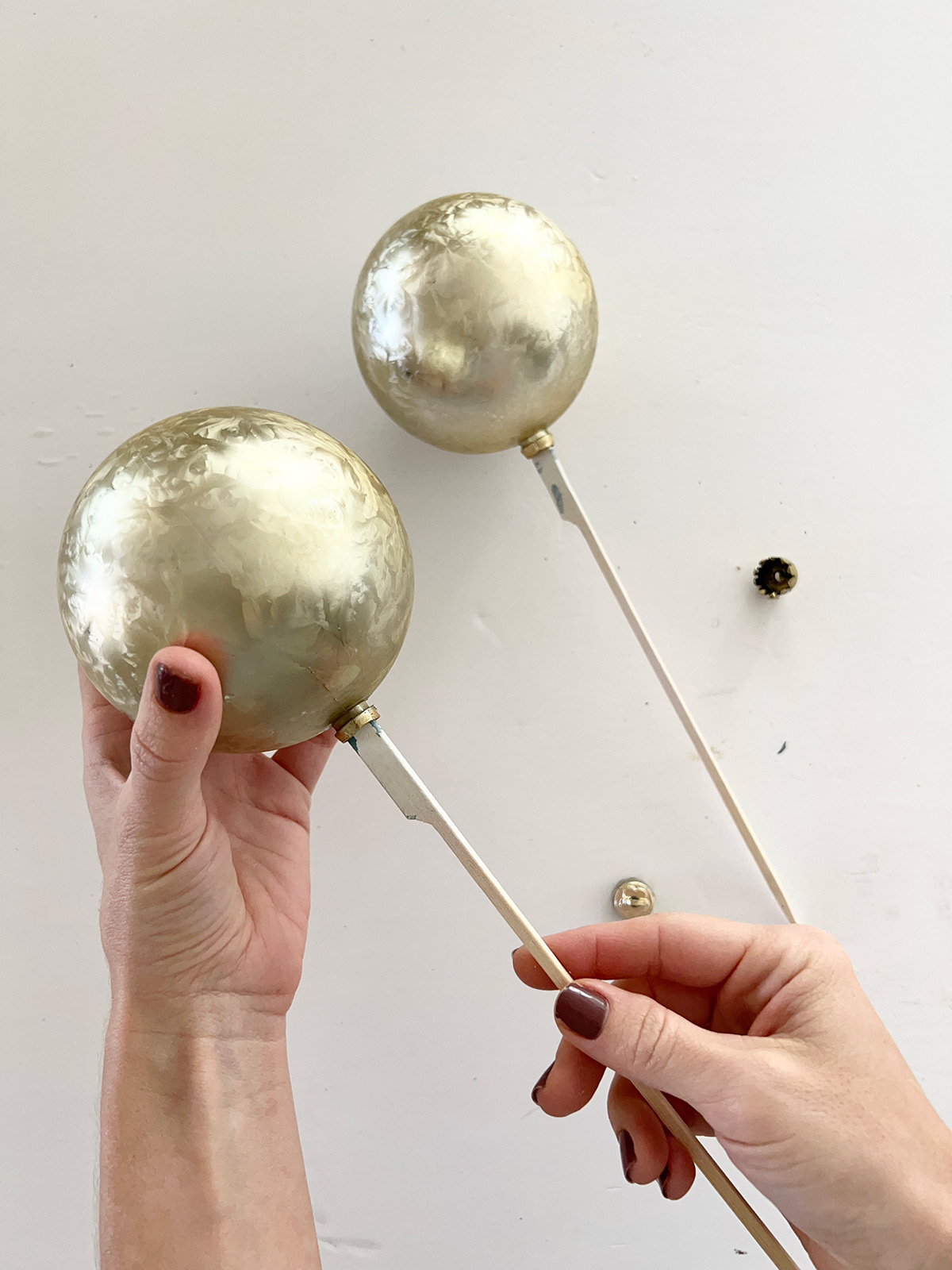 diy christmas ornament on skewer