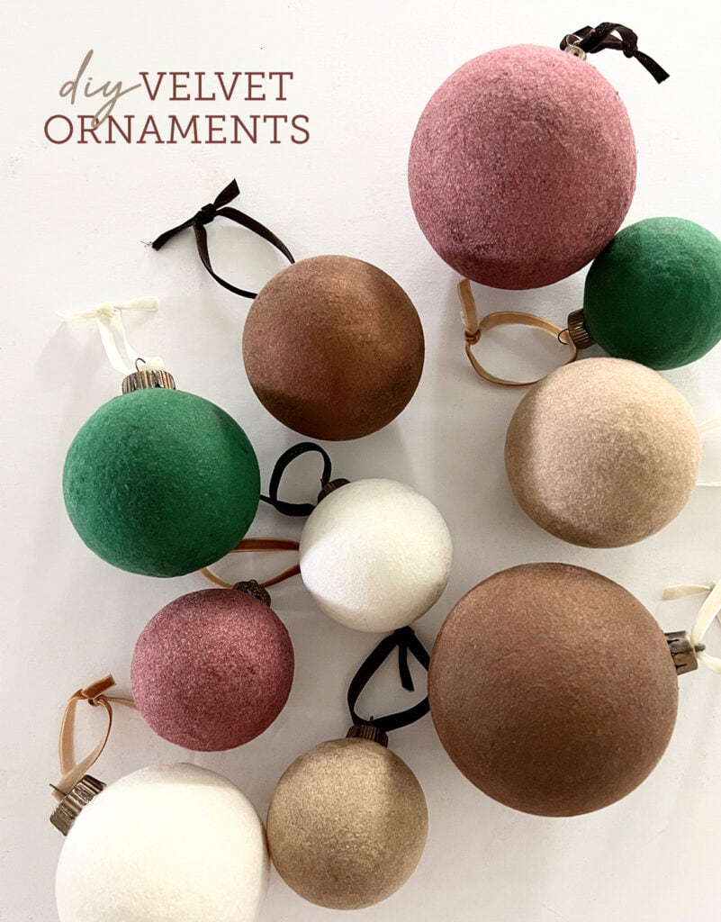 DIY Velvet Christmas Ornaments Jenna Sue Design