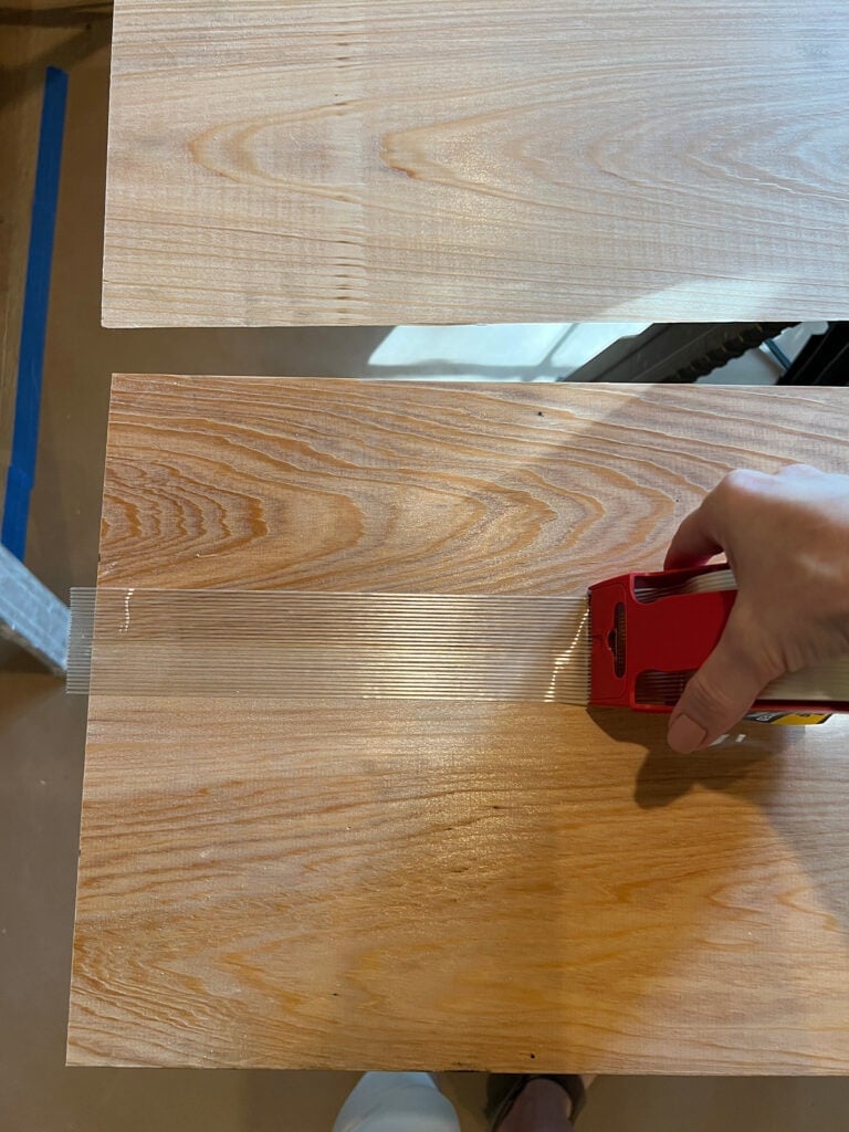tape method to build wood beams