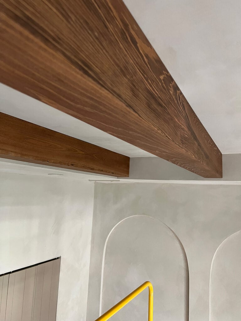 how to install box beams on ceiling