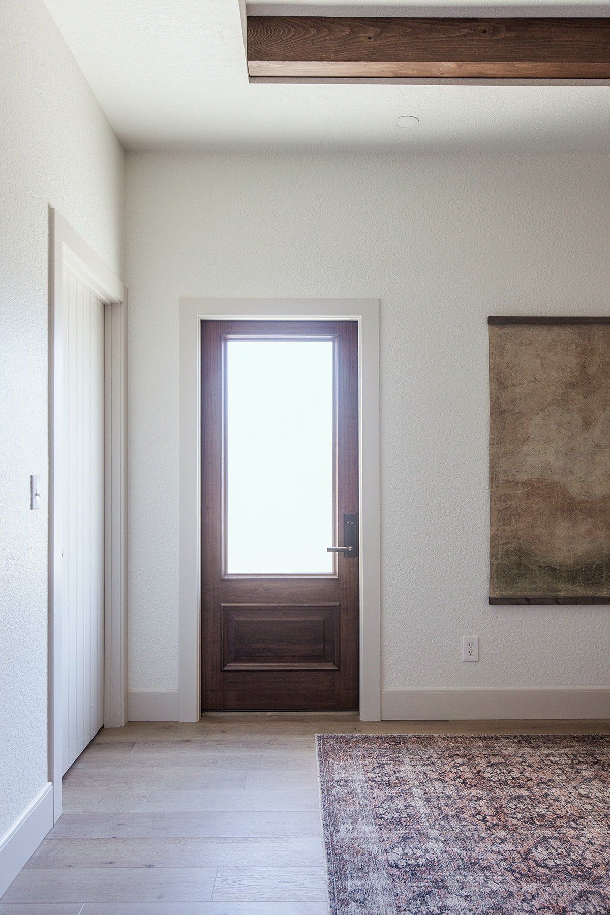 simpson glass panel door in bedroom