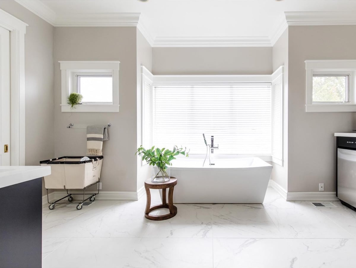 sherwin williams agreeable gray bathroom walls