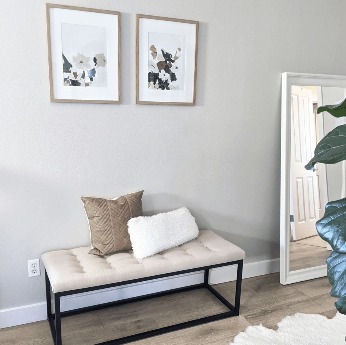 sherwin williams modern gray living room wall