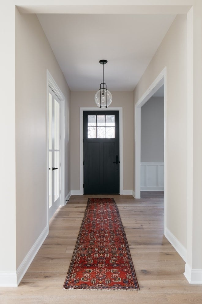 sherwin williams natural tan hallway