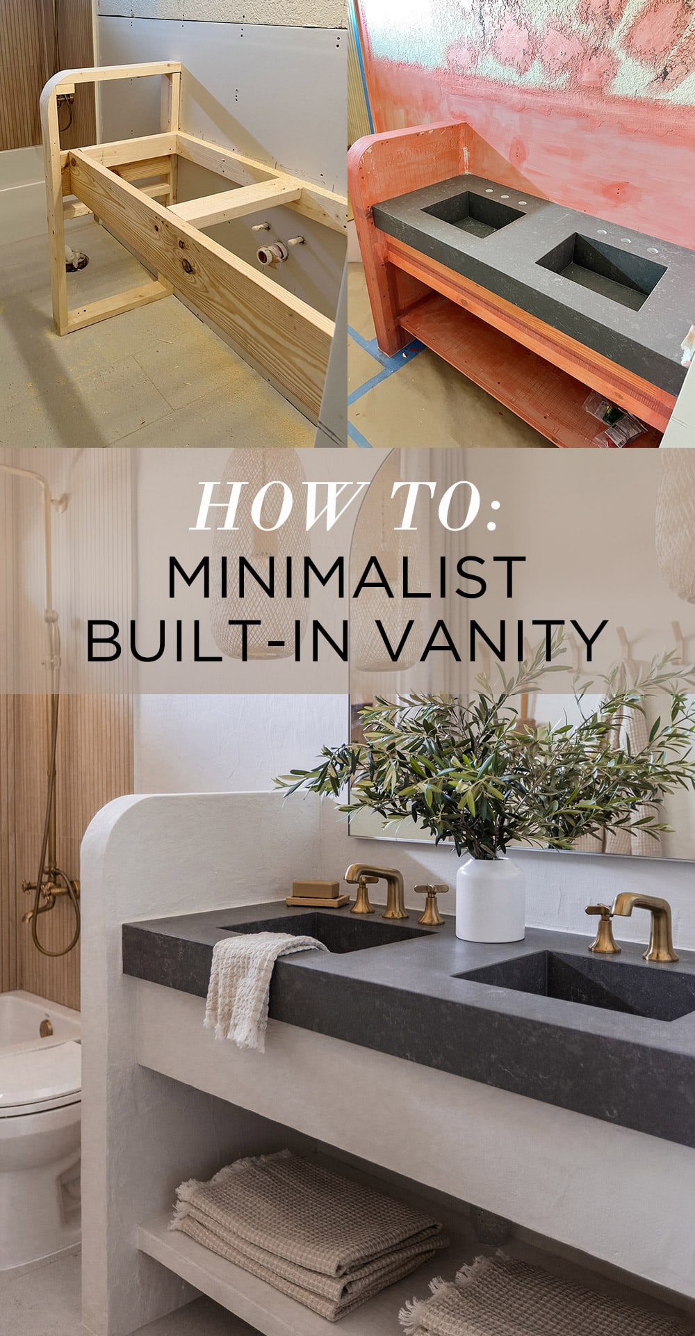 DIY Open Shelf Vanity With Free Plans