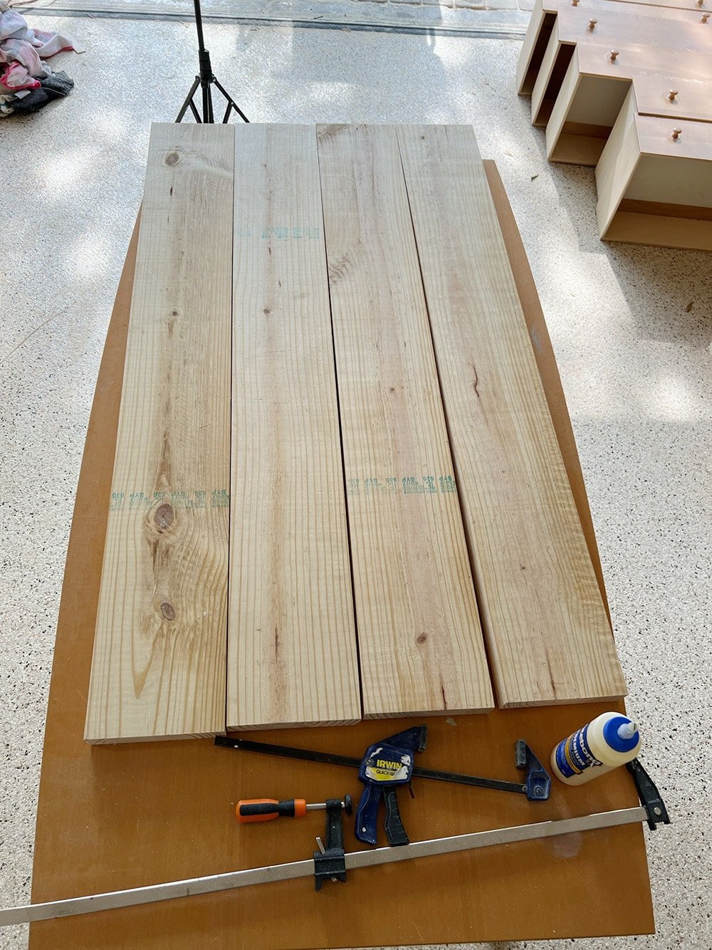 diy coffee table top pine