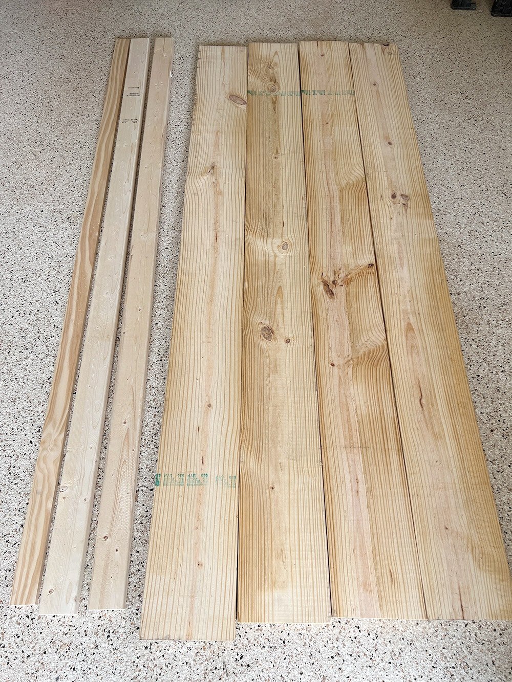 pine Lumber to build a coffee table