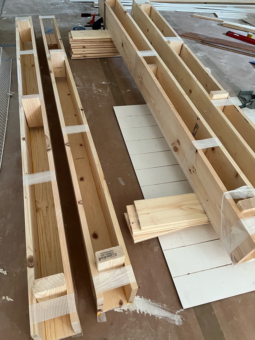 diy wood box beams