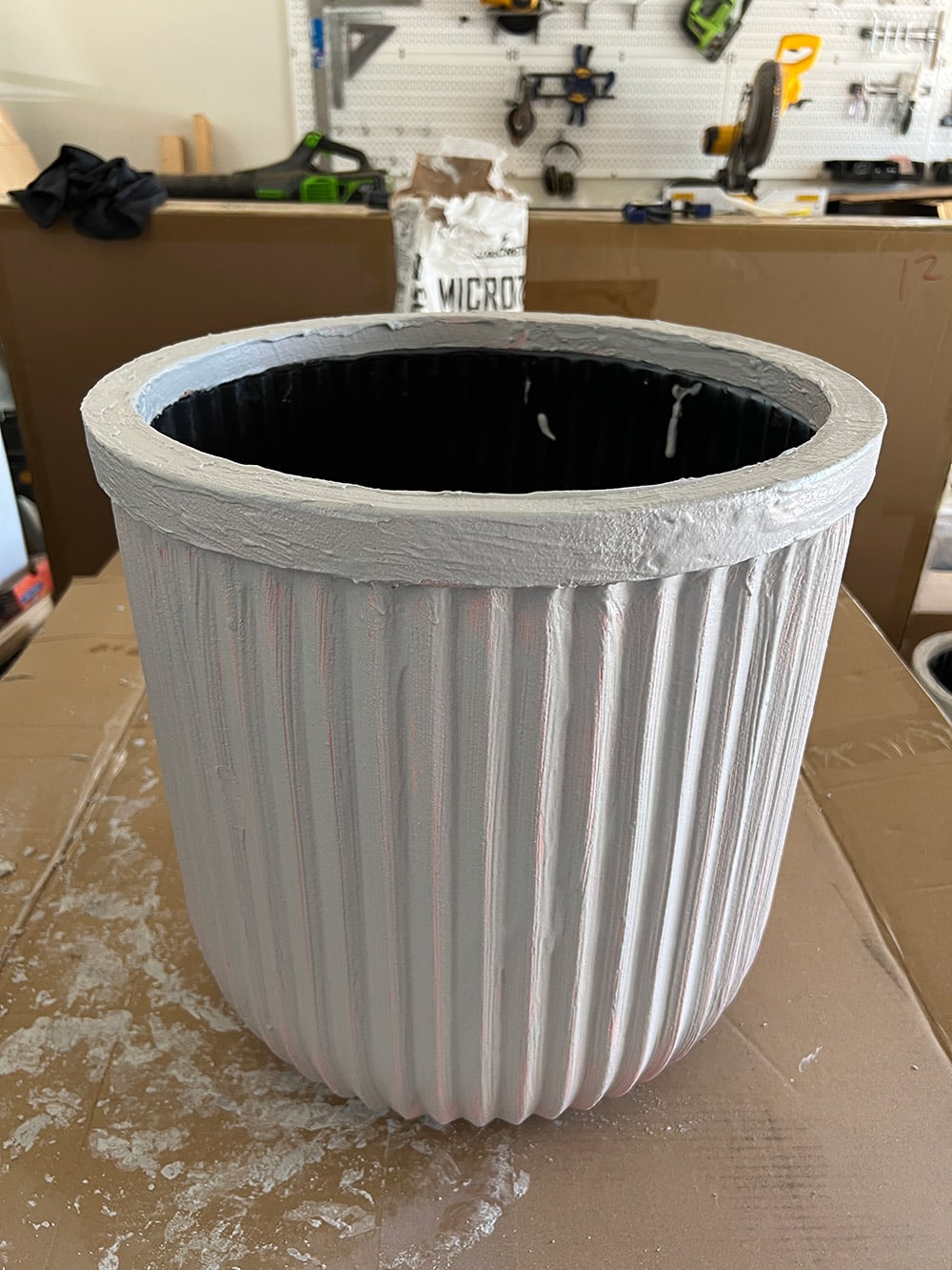 easy diy microcement planter tutorial