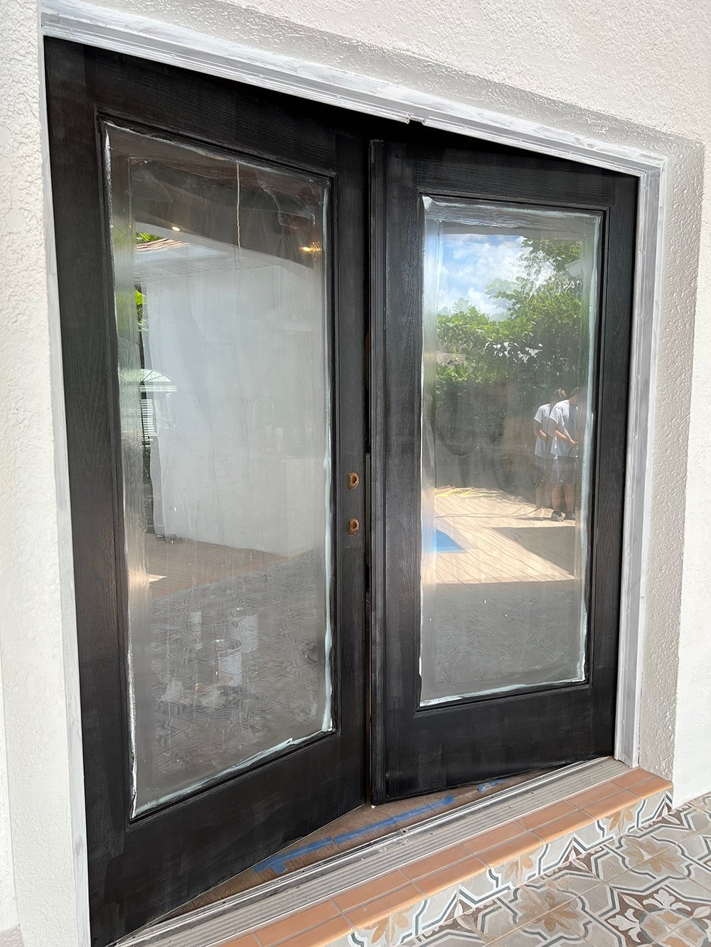 patio doors sherwin williams tricorn black