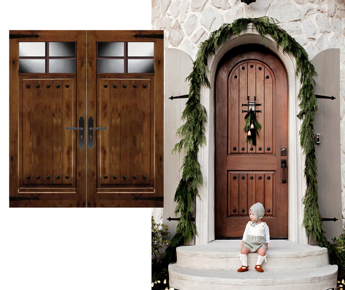 rustic medieval front door style