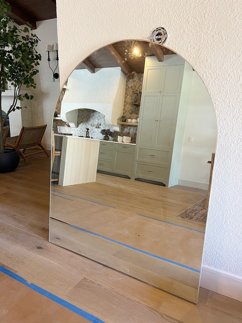 diy large arched mirror tutorial