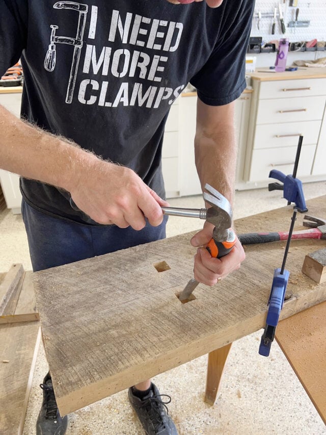 DIY Rustic Wood Console Table - Jenna Sue Design