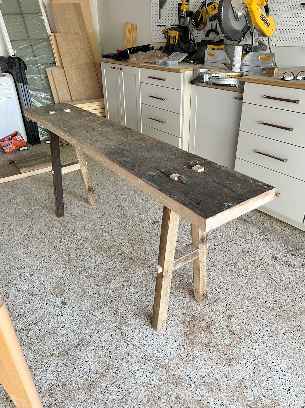 diy rustic wood console table